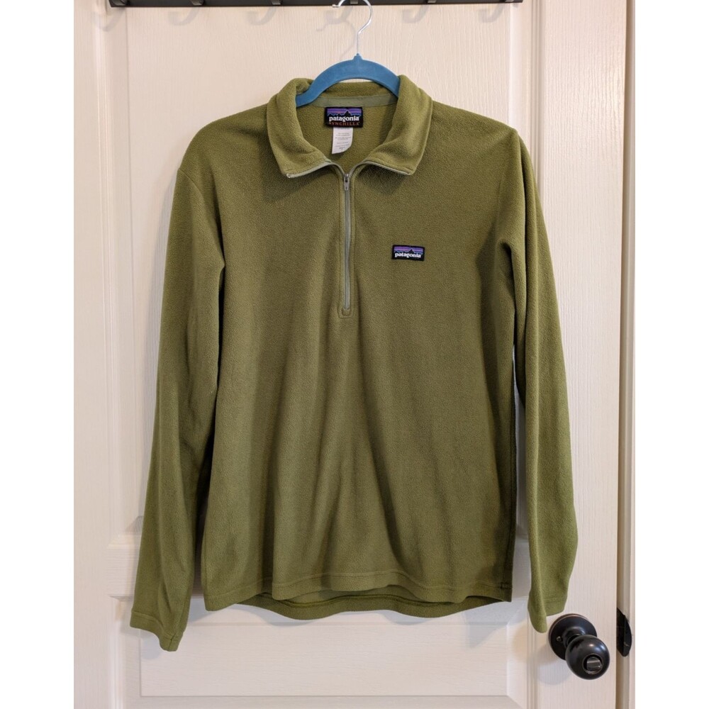 Patagonia Men's Micro D Quarter-zip Synchilla Fleece Pullover Green Size Small